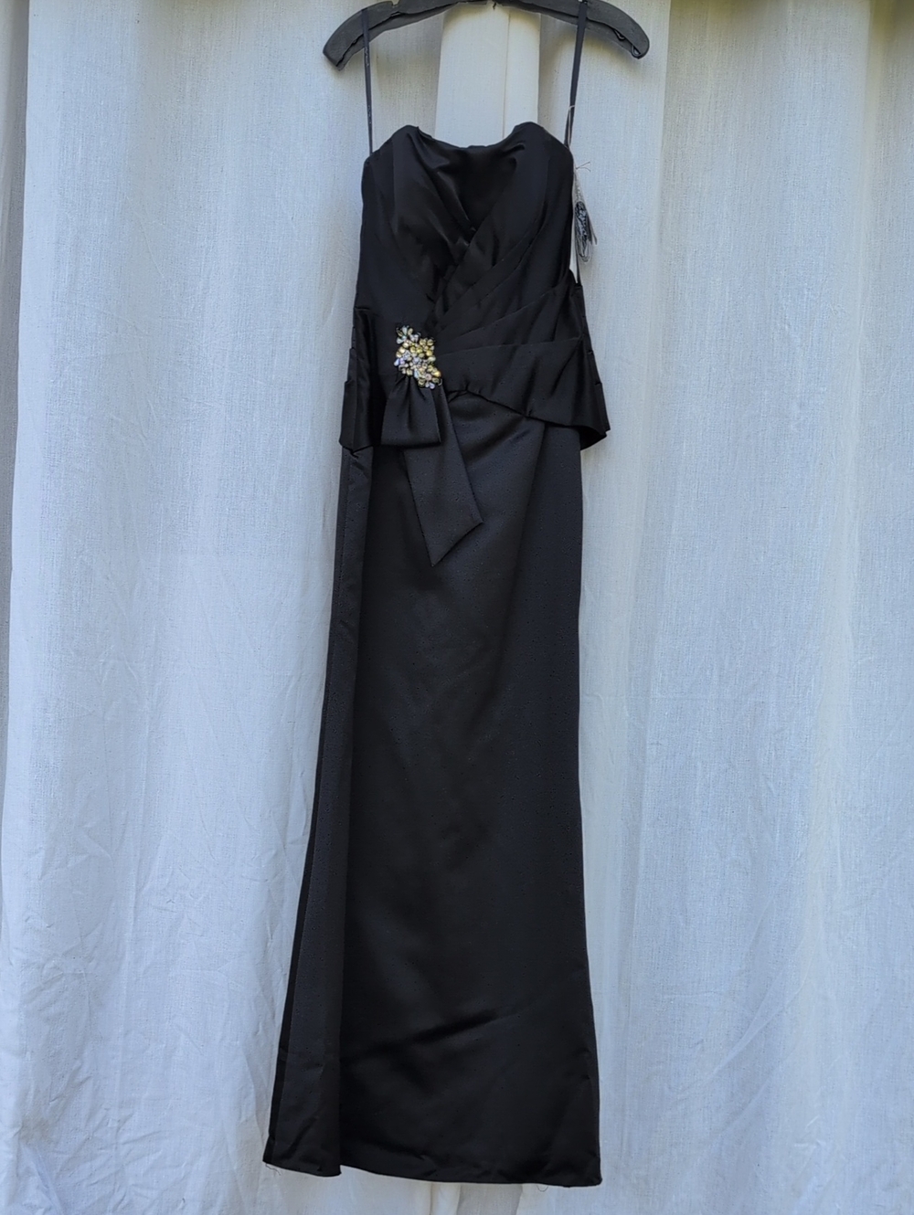Size 2 - Black Strapless Dress with Embellished Waist